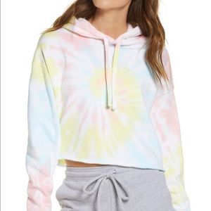 Bella Canvas Crop Tie Dye Hoodie Sweater